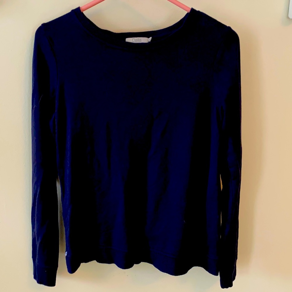 Women’s long sleeve top- back has lace overlay